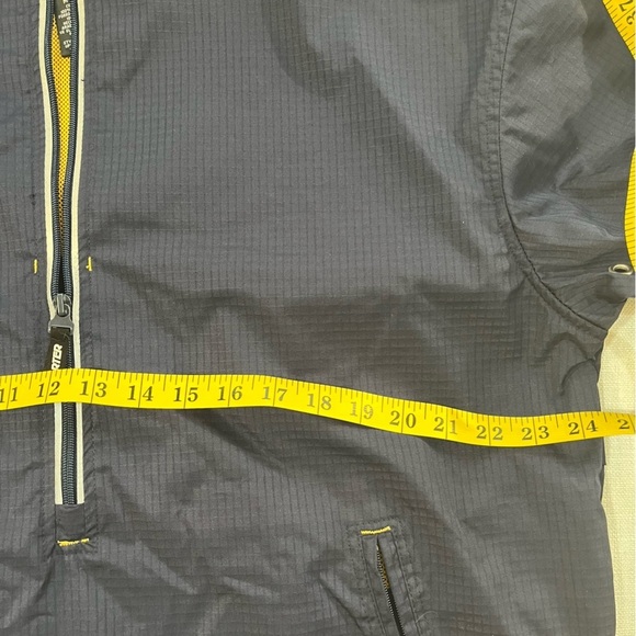 Vintage Starter Men’s 2/4 Zip Windbreaker Hoodie Jacket Blue M NWT - Picture 11 of 13